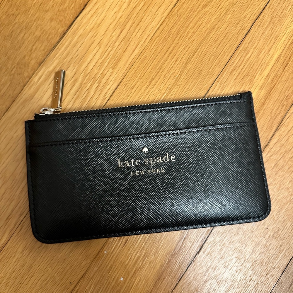 Kate Spade Black Staci Large Slim Card Holder Wallet